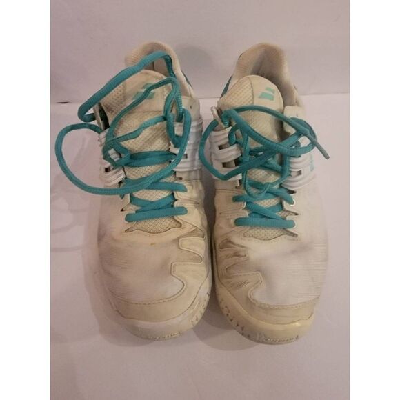 Babolat Propulse Women's White Blue Fury All Court Athletic Tennis Shoes Size 8 - Picture 1 of 6